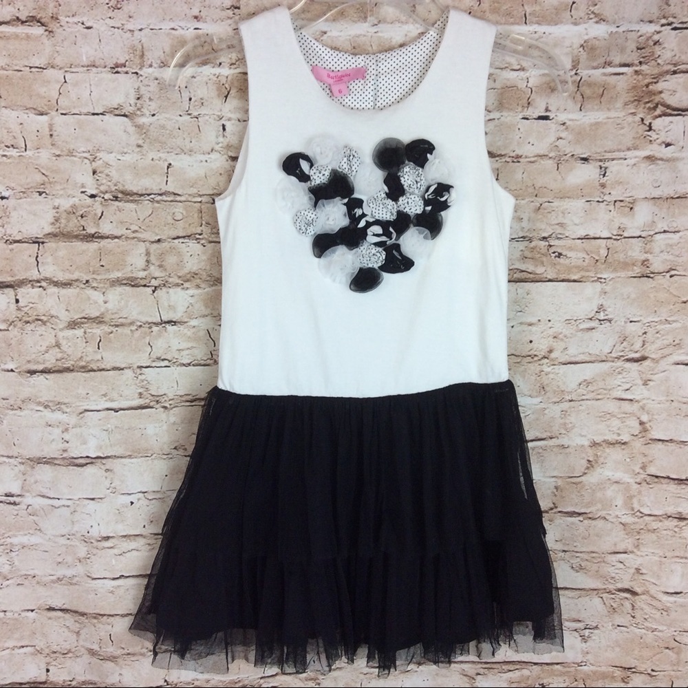 New Beetlejuice of London Heart Tulle Dot Dress - Picture 1 of 6
